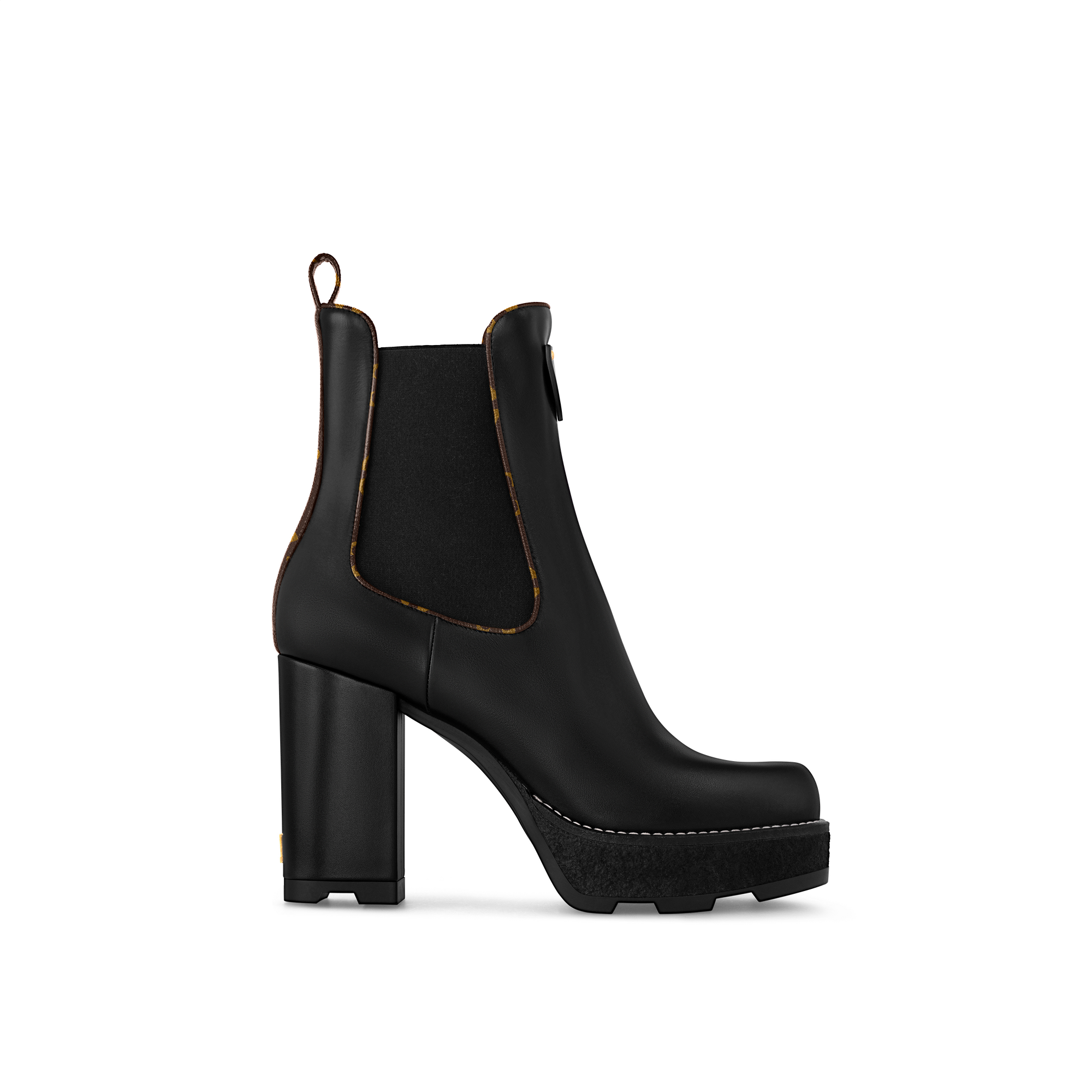 LV Beaubourg Platform Ankle Boots Luxury Black LOUIS VUITTON